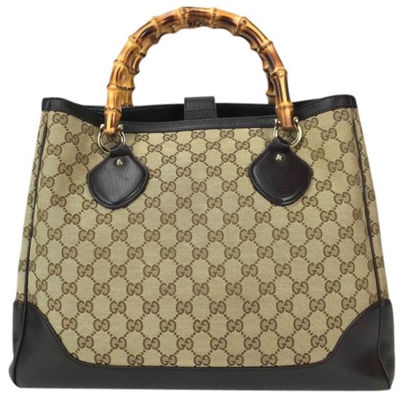 Gucci Handbags - GUCCI brown&tan GG Diana bag
